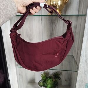 Gymshark Women's Burgundy Shoulder Bag - Lightweight Everyday Crossbody